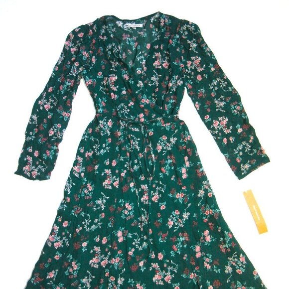 NWT Reformation Melba Midi in Emilia Green Floral Wrap Dress XS $278 - Picture 3 of 8